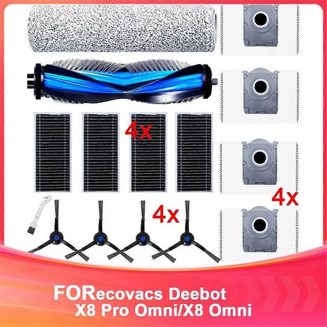 Set mit 15 Ersatzteilen für den Ecovacs Deebot X8 PRO OMNI/X8 OMNI Saugroboter