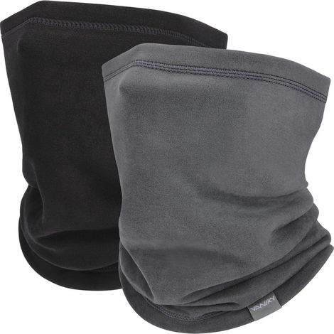 Schlauchschal winddicht multifunktionell warm atmungsaktiv für Damen und Herren Schwarz+Grau (1/5)