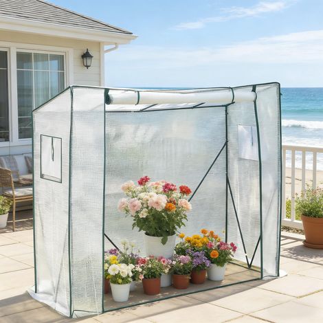 Serre élégante pour plantes, abri de jardin, tunnel de culture extérieur, protection contre intempéries, structure robuste, montage facile, pour potager et balcon (1/5)