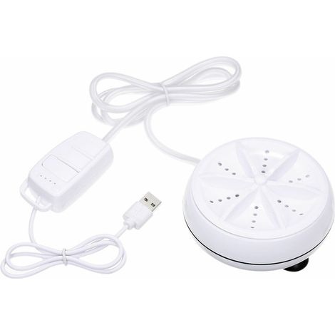 Mini Washing Machine Home and Business Travel Ultrasonic Rotary Washing Machine Bi-turbo 3-in-1 24W Washing Machine GJLynhdT1 (1/5)