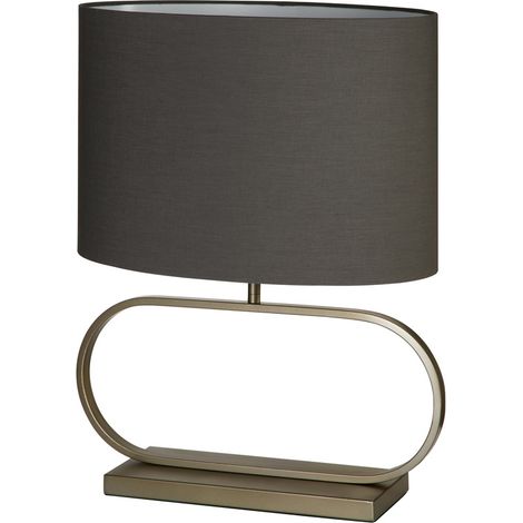 Lampe de table Sleek bronze avec capuchon gris - EU92102GY