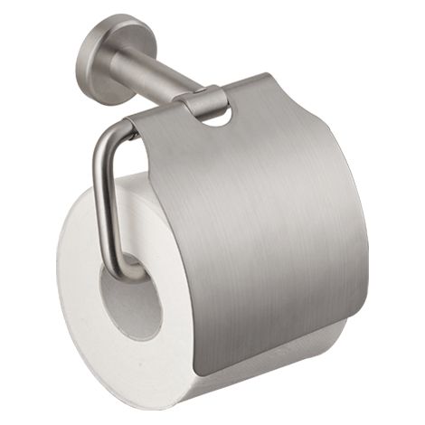 Porta rotolo a muro con coperchio acciaio inox Vema TIBER STEEL V17355 Satinato