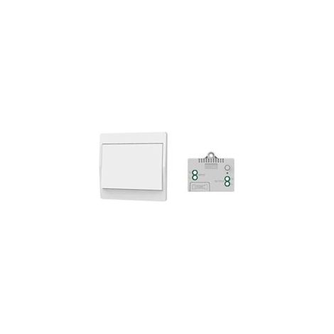 Interruttore wireless autoalimentato, senza batterie, telecomando wireless per luci ed elettrodomestici, impermeabile e sicuro, installabile direttamente in bagno, ecc. (1 a 1) - Crezuo