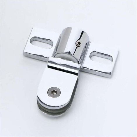 Charnière de porte en verre, pince de salle de bain, charnières pivotantes, support en verre, accessoires de porte de salle de douche, pince de porte en verre, pince à arbre haut et bas en acier (1/4)