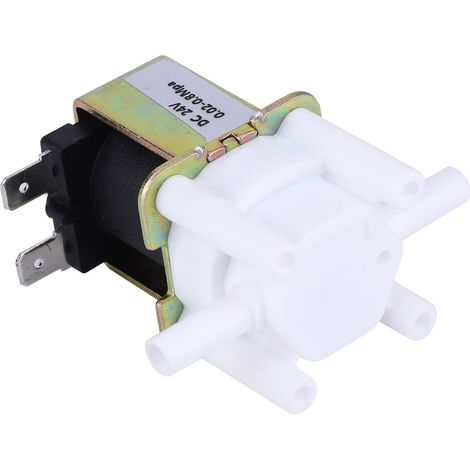 Électrovanne 24V DC 1/4 pouce raccord rapide entrée d'eau pour osmoseur purificateur (1/4)