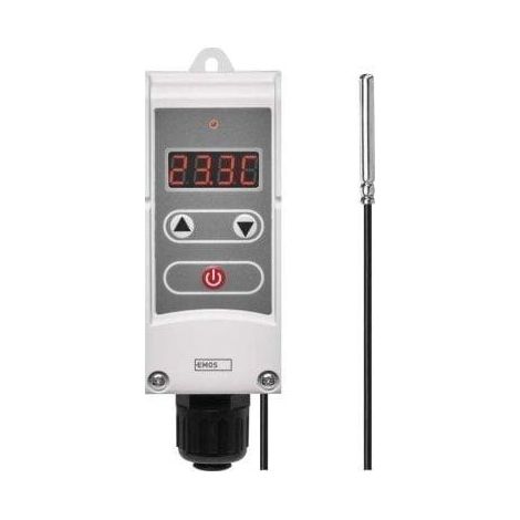 Emos P5684 termostato manual con sensor capilar retroiluminado