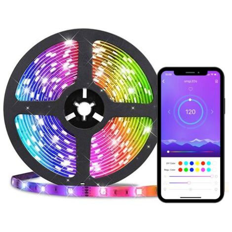LED-Streifenleuchte für TV-Hintergrundbeleuchtung mit Smartphone-App-Steuerung und USB-Stromversorgung, 5 V (1/5)