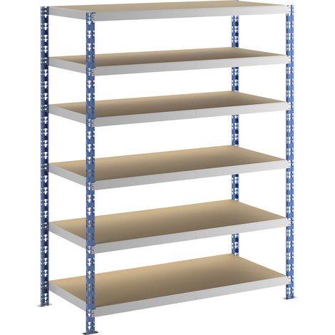 eurokraft basic, Rayonnage emboîtable extra-large, bleu/gris, (1/5)