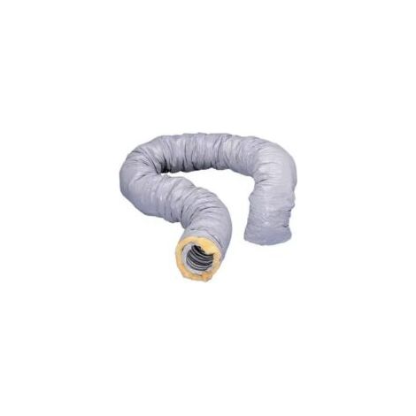 Gaine VMC isolée 25 mm – Ø 80 mm – Longueur 6 m – Matelas laine de verre – Pare-vapeur polyéthylène – Nather