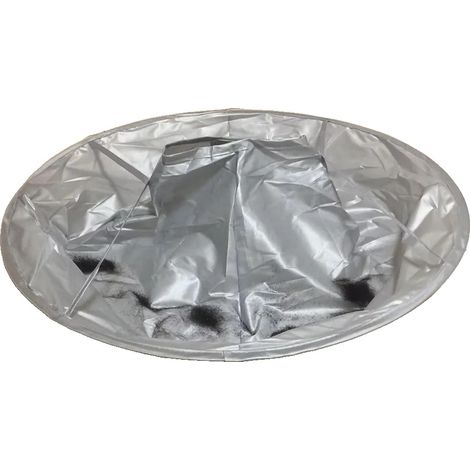 Capa de peluquería, cuello ajustable, material antiadherente, GRIS (1/2)