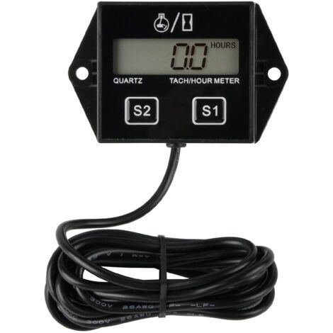 Recordatorio de mantenimiento del tacómetro digital Batería reemplazable Parada automática Uso en generadores de cortacésped ZTR, marinos, ATV, motos de nieve y tractores de equipos (1/5)