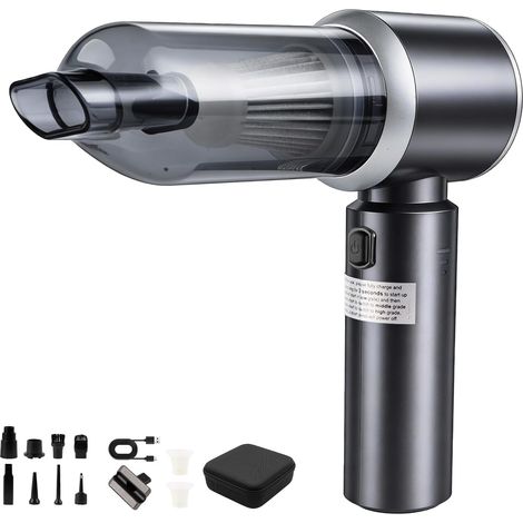 3-in-1 Mini Handheld Vacuum Cleaner Wireless - 16KPA Sterke Zuigkracht, Borstelloze Motor, 3 Stands, Keyboard Vacuum Cleaner & Pressure Cleaner - Draadloze Car Stoofzuiger for Car, Kantoor, Keuken (1/5)