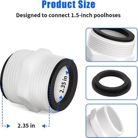 La pompe de piscine Intex Coleman est une pompe à eau filtrée haute performance adaptée au remplacement/à la mise à niveau des piscines de marque avec un raccord de tuyau à deux voies de 1,5 pouce ave (1/3)