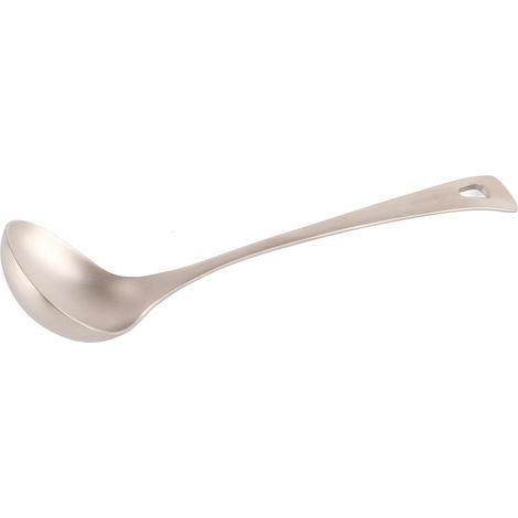 Cuillère à long manche en titane avec grand bol, cuillère à soupe portable pour camping et randonnée (1/5)