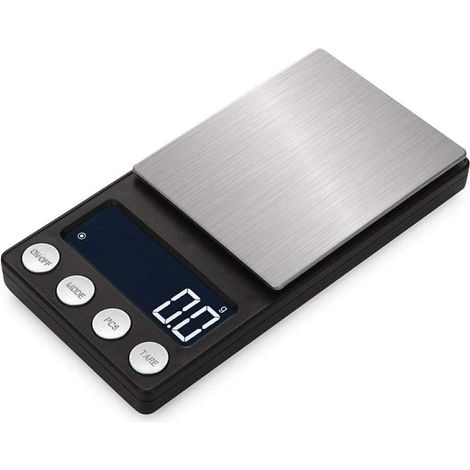 Digitale Waage, Küchenwaage, Elektronische Waage, Kleine elektronische Waage, Tragbare elektronische Waage, Grammwaage (Farbe: Schwarz, Größe: 200 g/0,01 g)