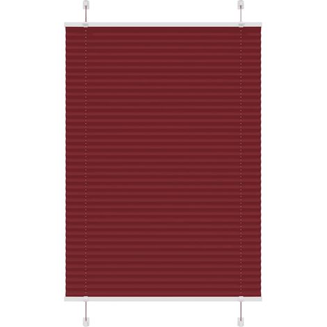Plissee Bordeauxrot 100x150 cm Stoffbreite 99,4 cm Polyester