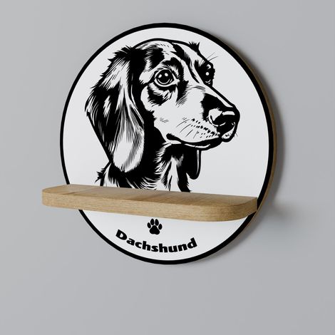 DACKEL HUND Rundes Regal (1/5)