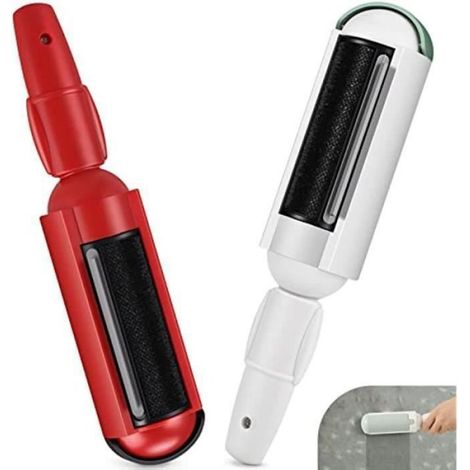 2PCS Brosse Anti Poils Animaux Chat Chien Brosse Ramasse Enlève Poils Brosse à Rouleau Auto-nettoyante Lavable Pour Cheveux (1/5)