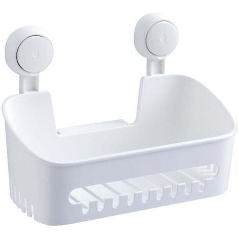 Bathroom Shelf with Compartments - Bathroom Shelf - White Bathroom Shelf - Waterproof Shelf - Bathroom Storage Shelf - Plastic (1/4)