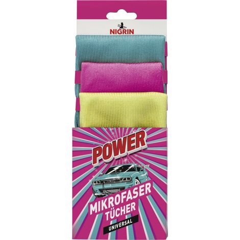 NIGRIN 682414:NIGRIN Lot de chiffons en microfibre Power ne 3x 1 pc(s)