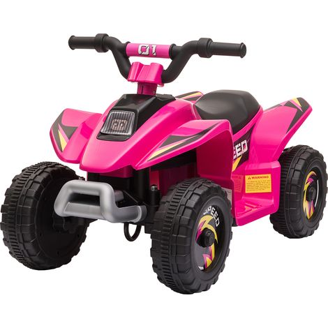 Quad électrique enfant 18-36 mois voiture batterie 6V avec marche avant/arrière 72x40x45,5 cm rose (1/5)