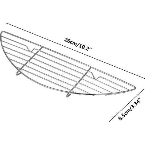Petite grille de refroidissement demi-ronde en acier inoxydable 304, grille de cuisson, passoire à aliments, grille anti-brûlure (1/5)