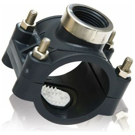 Presa a staffa PN 16 anti rotazione con viti zincate 25 X 1/2