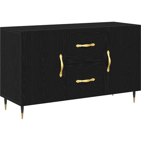 Maison Exclusive - Credenza Rovere Nero 100 x 36 x 60 cm Legno multistrato