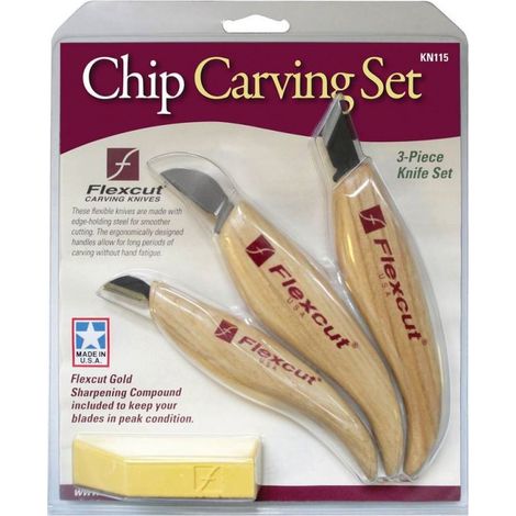 Conjunto de escultura sobre copeaux Flexcut KN115