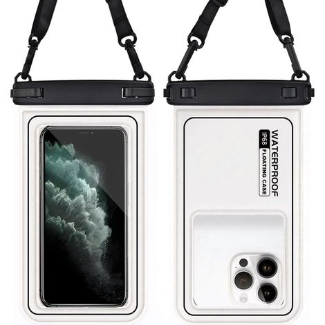 Zwei wasserdichte Handyhüllen, kompatibel mit iPhone 17 Pro Max/16/15/14/XR/X/SE/8/7, Galaxy S25/S26, Google und Smartphones unter 6,9 Zoll. Wasserdicht nach IPX8, ein unverzichtbarer Reisebegleiter ( (1/5)