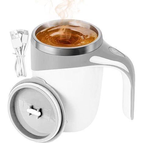Agitateur Automatique De Tasse À Café Mélange Rapide, Silencieux Tasse Magnétique Auto-Mélangeante Avec Couvercle Pour Café, Cappuccino, Chocolat, Shakes (1/5)