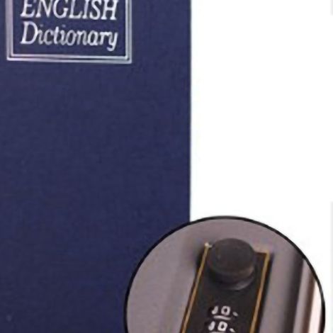 Coffre-fort Livre Simulé Taille Moyenne, Paroi Intérieure Épaissie, Serrure à Code pour Argent et Objets de Valeur, Bleu, Format Standard (1/4)