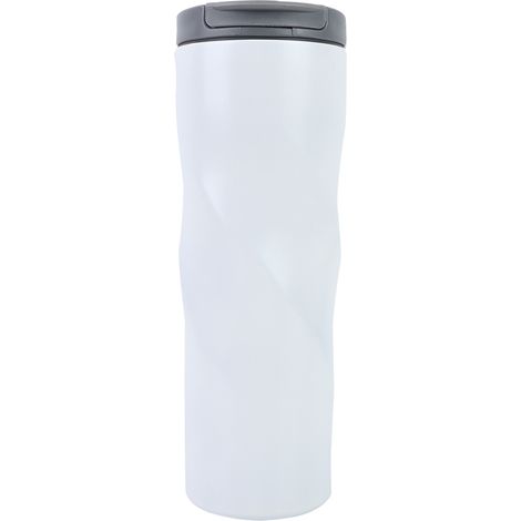 Tasse Isotherme En Acier Inoxydable - 500 ml - Double Paroi Sous Vide - Pour Café Jus Lait - Blanc (1/5)