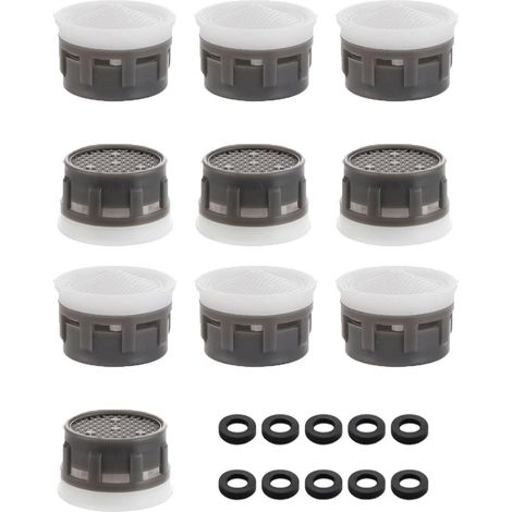 10pcs Faucet Filter with 10pcs Sealing Faucet Aerator Tap Water Filter Faucet Filter Cap Faucet Filter Replacement Parts for Bathroom Kitchen (1/5)