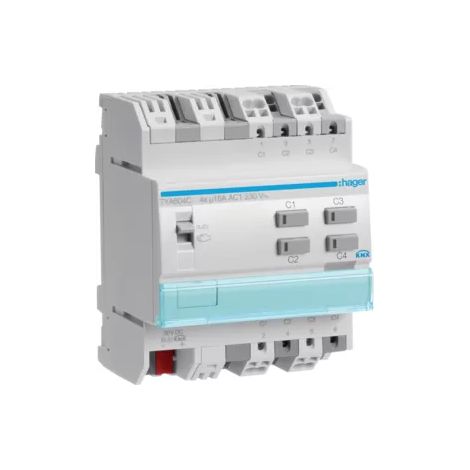 Hager Schaltaktor Jalousieaktor 4/2-fach 16A KNX REG TYA604C (1/2)