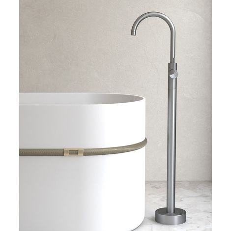 Robinet mitigeur bain monocolonne Gun métal - Corbeau