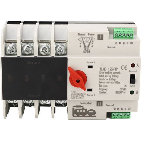 ATS 4P 80A 110V AC-Schalter, schnelle automatische Umschaltung für duale PC-Stromversorgung. (1/5)