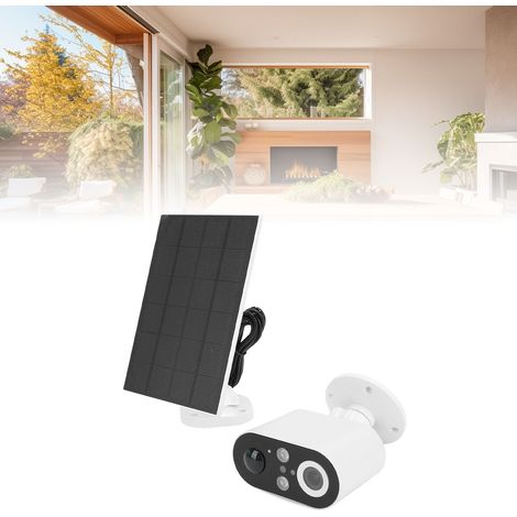 Cámara de vigilancia exterior con energía solar, panel solar de 5V 2A, detección de movimiento inalámbrica PIR 1080P para jardines, huertos y obras de construcción. (1/5)