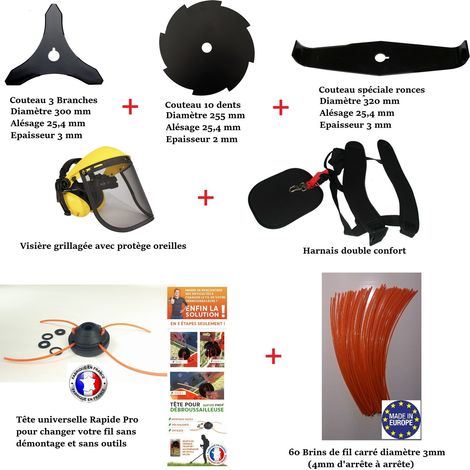 Kit complet pour débroussailleuse thermique