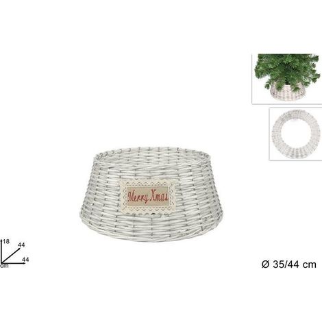Cesta Copribase 35x18cm per Albero di Natale Rossa/Bianca DUE ESSE CHRISTMAS (1/2)
