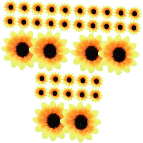 450pièces Têtes De Tournesol Artificielles pour Décoration Fleurs Simulées pour Mariage Fête Et pour Centre De Table Et Arrangements Floraux (1/5)