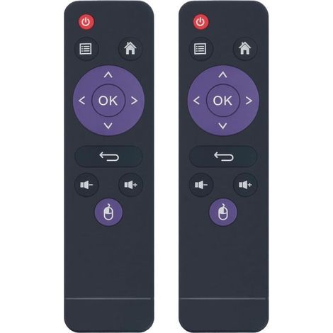 2er-Pack Fernbedienungen. Ersatzfernbedienung passend für MXQ TV-Boxen H96 Mini, H603, A5X Max, H96 Max, RK3328, RK3318, X88 Pro S, X88 Pro T, X88 Pro X3, H6 Allwinne (1/4)