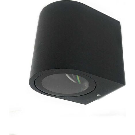 Applique a parete per esterno giardino ip65 lampada da muro moderna portalampada per faretto gu10 Nero (1/3)