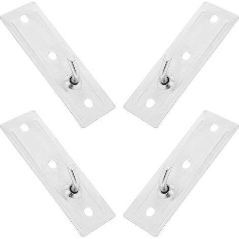 Lot de 4 supports robustes en fer pour chauffe, eau, couleur argent (1/5)