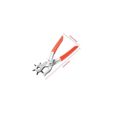 Pince Perforatrice, Perforatrice Cuir, Outil Perforation, Pince Perforatrice Cuir, Pince Perforatrice Rotative, Pince a Trouer le Cuir, Pince à Poinçon Perforatrice Robuste avec 6 tailles de poinçon (1/5)