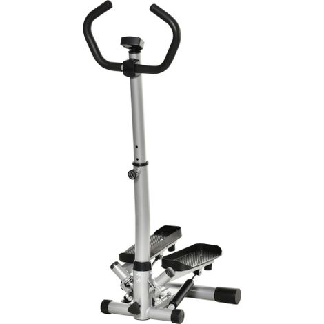 Stepper per uso domestico con maniglie, ideale per l'allenamento di gambe e glutei, dotato di display LCD, velocità regolabile e facile installazione a domicilio. (1/5)