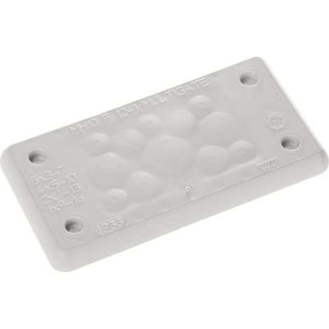 Trelleborg MH-10 F 12-1 LIGHT GREY UL94 V-0 IP65  TPE  Screw Piastra passante TPE Grigio 1 pz. (1/2)