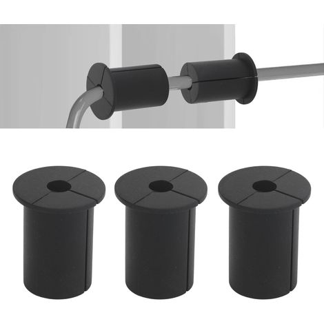 Kit de entrada de cable de 1 pulgada con 10 pasacables, silicona negra, para uso interior y exterior, compatible con Starlink. (1/5)