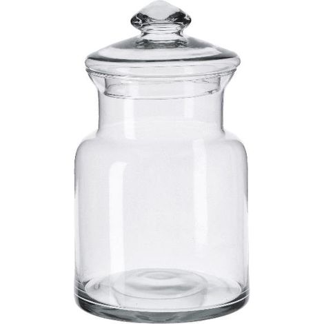 Scatola Potiche Barattolo da Cucina in Vetro con Coperchio 18 x 33 cm (1/2)