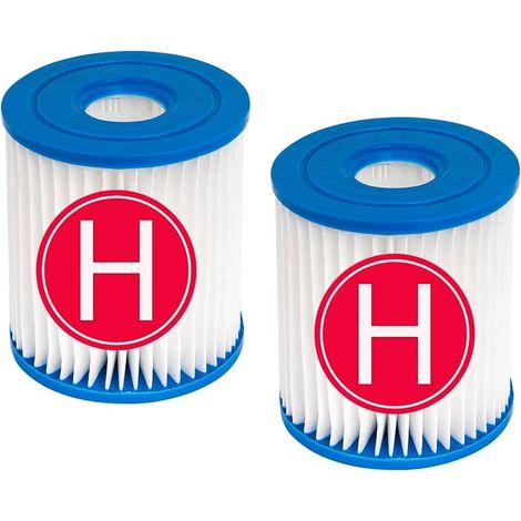 Lot de 2 filtres de rechange, compatibles avec les pompes de filtration Intex 28601/28602, pour filtres Intex H-Type 29007E, pour piscines hors sol (1/5)